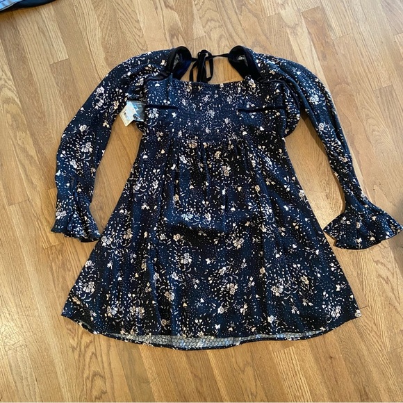 Free people black tess mini dress size small NWT - Picture 5 of 13